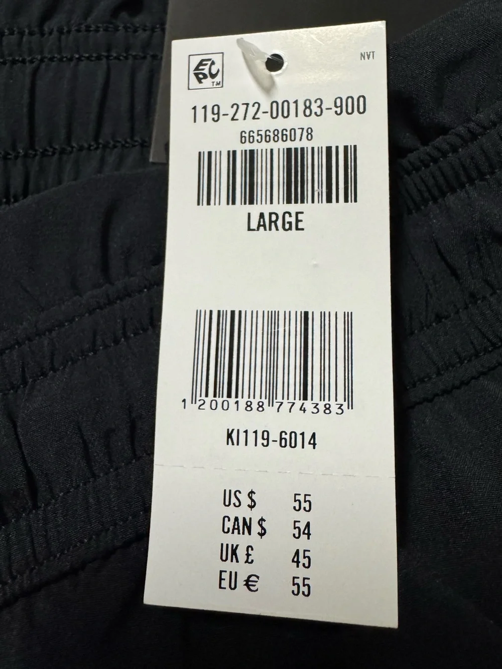 NWT Abercrombie YPB Active Running Shorts Black Size L